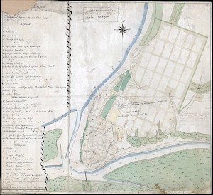 Геометрический план уездного города Самары 1804 года